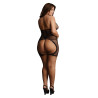 Le Désir Robe sexy Grande Taille PEEK-A-BOO Noire